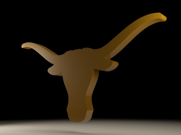 logo university texas 3d obj - University of Texas logo... by NickHester